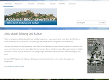 Tablet Screenshot of koblenzer-bildungsverein.de